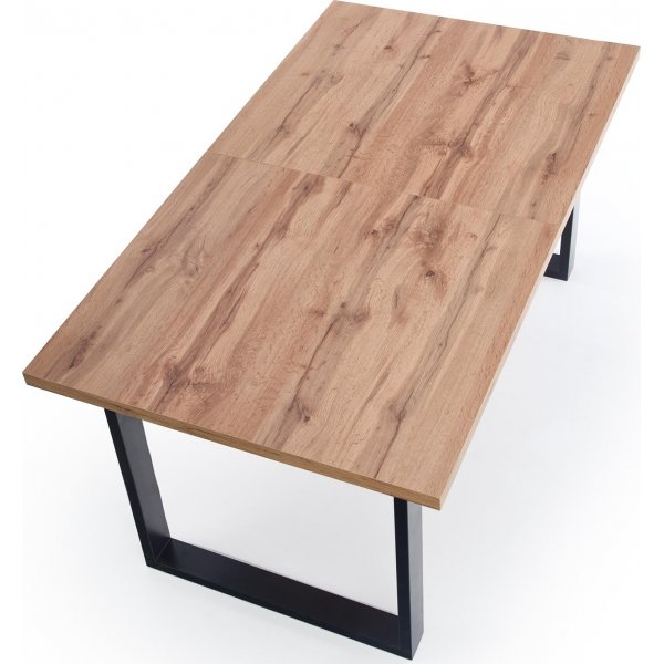 Table à manger Kasady 135-185 cm - Chêne Wotan/noir Table à manger Kasady 135-185 cm - Chêne Wotan/noir