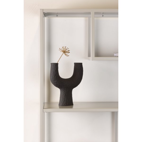 Bibliothque en acier - Beige