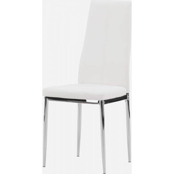 Chaise de salle à manger Losange - Argent/blanc Chaise de salle à manger Losange - Argent/blanc
