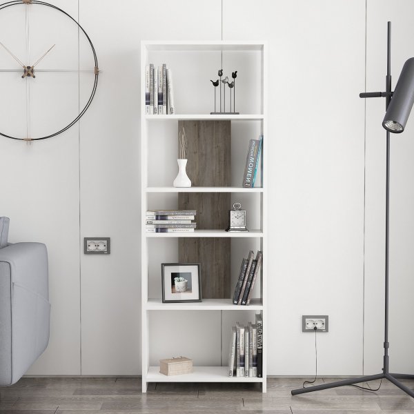 Dio bokhylla - Vit/wenge Dio bokhylla - Vit/wenge