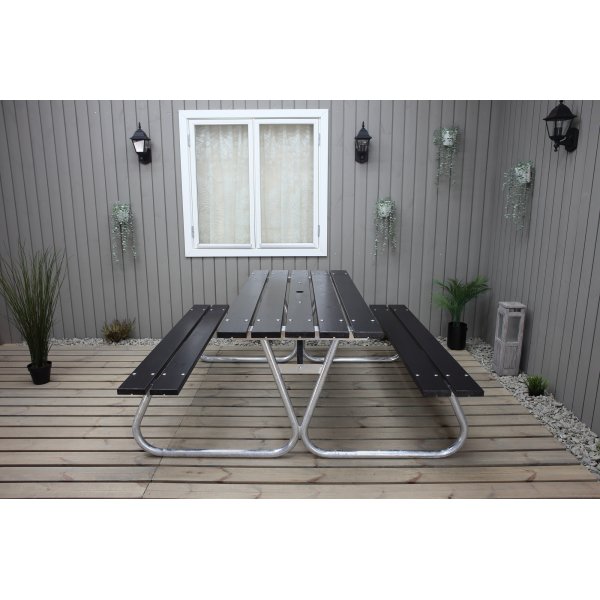 Stabiele bankenset zonder rugleuning - Zwart