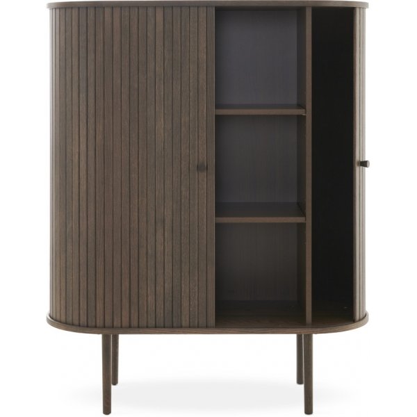 Meuble coulissant - Chne laqu marron