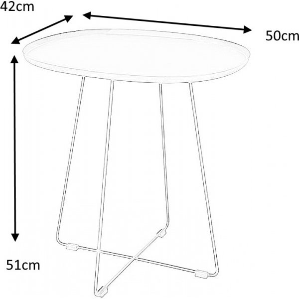 Lampe de table Christel 50 x 42 cm - Noir/mtal
