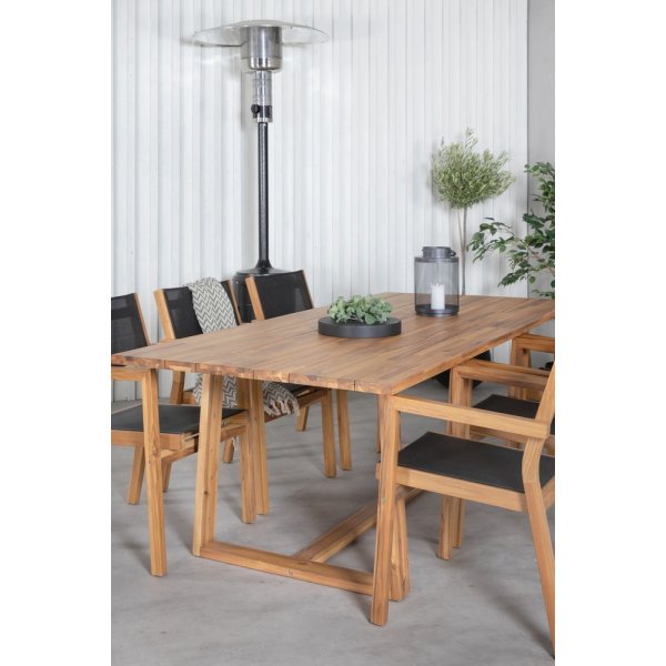 Plankton utematgrupp med 6 st Venice stolar - Svart/Natur Plankton utematgrupp med 6 st Venice stolar - Svart/Natur