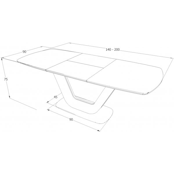 Bumbi matbord 140-200 cm - Vit Bumbi matbord 140-200 cm - Vit
