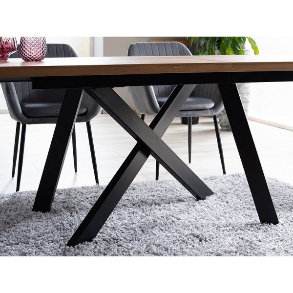Table  manger Capitol 160-200 cm - Chne/noir