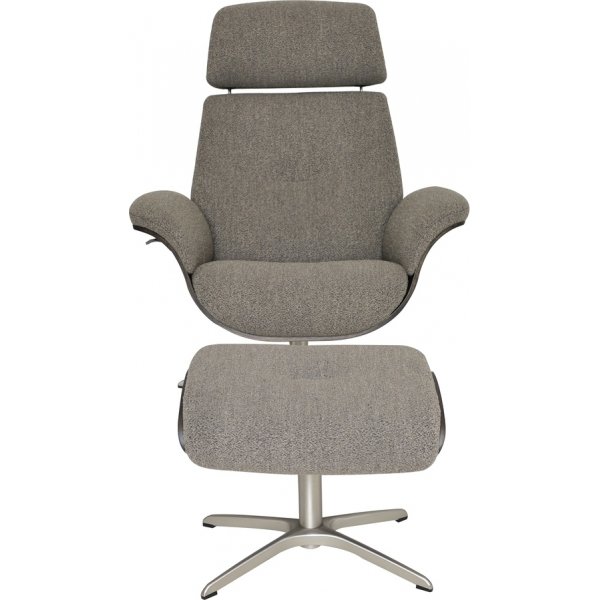 Falcon fåtölj med fotpall - Brun Falcon fåtölj med fotpall - Brun