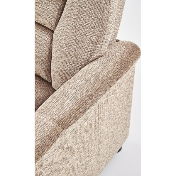 Fauteuil relax Agnetha beige en tissu Fauteuil relax Agnetha beige en tissu