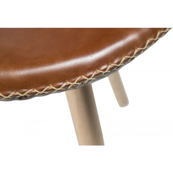 Butterfly matstol - Ljusbrunt l�der / Ljus ek