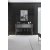 Table en relief Lux 120 x 30 cm - Anthracite/argent