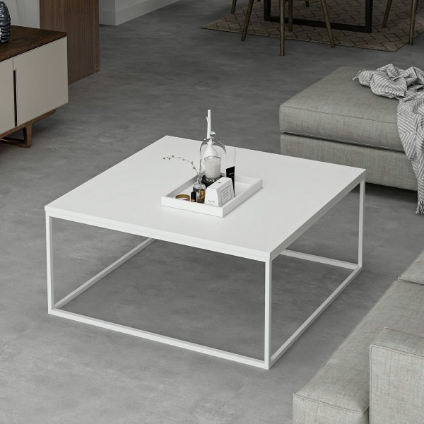 Loni salontafel 90 x 90 cm - Wit Loni salontafel 90 x 90 cm - Wit