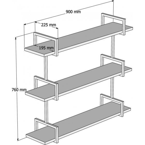 Uras wandplank - Walnoot