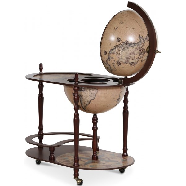 Barglob serveringsvagn - Mahogny / Ljus - Da Vinci