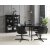 Table  manger ronde Sona 120 cm en chne teint noir