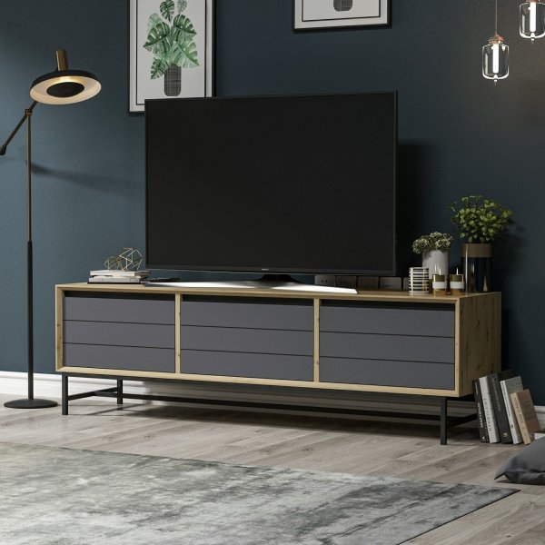 Meuble TV Lery - Anthracite/noir Meuble TV Lery - Anthracite/noir