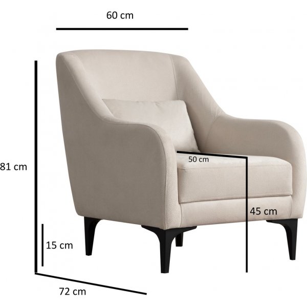 Fauteuil Astana - Écru Fauteuil Astana - Écru