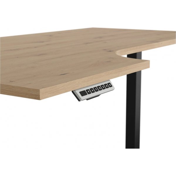 Bureau rglable Space gauche 140 x 90 cm - Chne