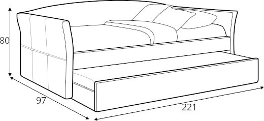 Gibson bedframe 90x200 cm - Grijs