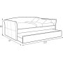 Gibson bedframe 90x200 cm - Grijs