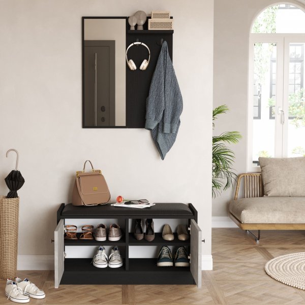 Louise hallmöbel - Stone/svart Louise hallmöbel - Stone/svart