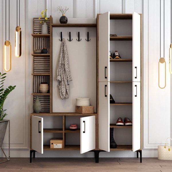 Viyana hallmöbel 150 cm - Valnöt/vit Viyana hallmöbel 150 cm - Valnöt/vit