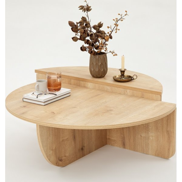 Table basse podium 90 x 90 cm - Chêne saphir Table basse podium 90 x 90 cm - Chêne saphir