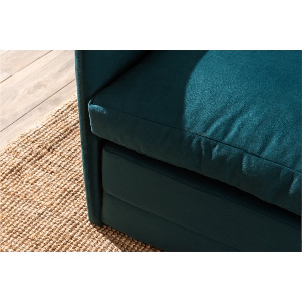 Saga 2-sits bddsoffa - Petroleumgrn