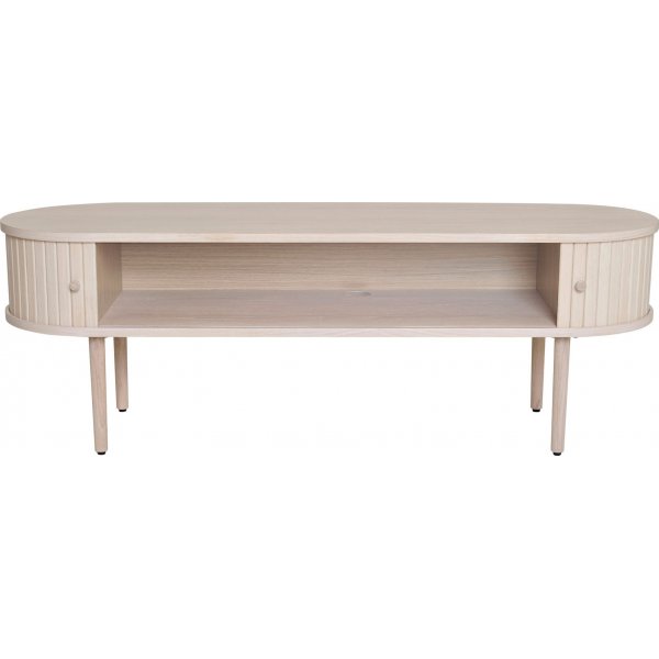 Banc mdia Slide - Chne pigment blanc