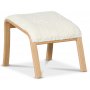 Lammet fotpall i frskinn scandinavian moonlight - Oljad ek