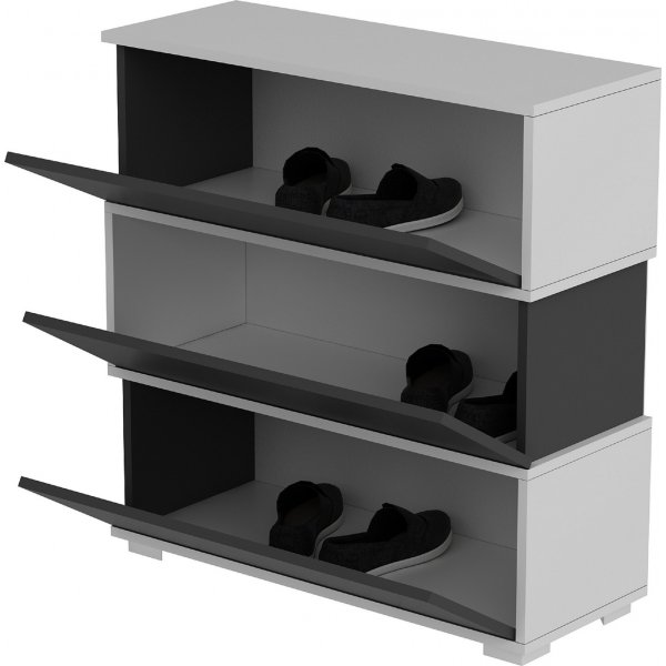 Aris skoskåp - Antracit/vit Aris skoskåp - Antracit/vit
