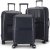 Valise noire Oslo avec serrure  code lot de 3 valises cabine