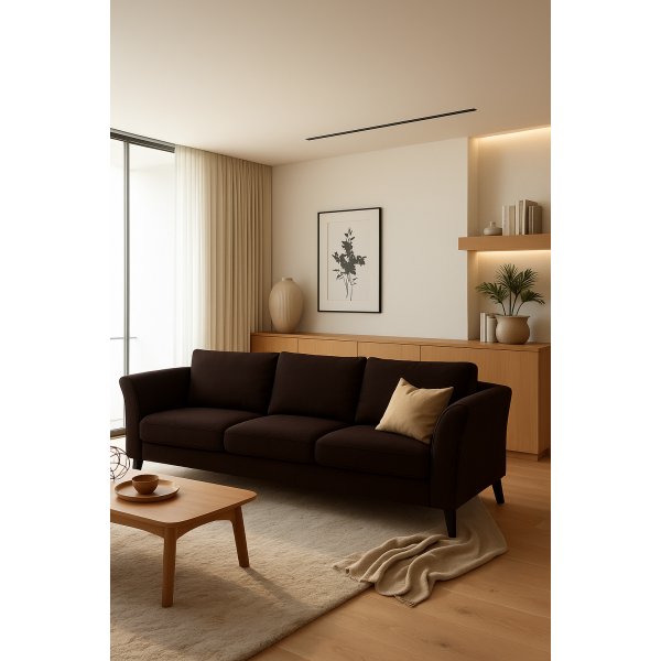 Soffa Roma 204 cm - Mörkbrun Soffa Roma 204 cm - Mörkbrun