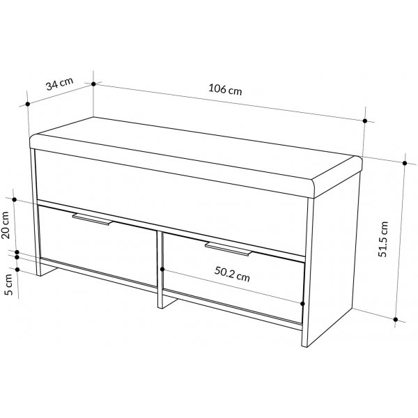 Cove hallbänk - Brun Cove hallbänk - Brun