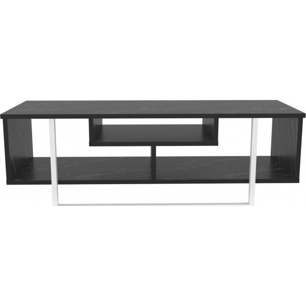 Banc multimédia Asal 120 cm - Noir/blanc Banc multimédia Asal 120 cm - Noir/blanc