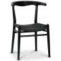 Matgrupp Smokey runt matbord 120 cm inkl 4 st Berit matstol - Grbetsad ek/svart