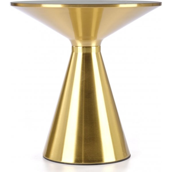 Tribeca soffbord Ø50 cm - Svart marmor/guld Tribeca soffbord Ø50 cm - Svart marmor/guld