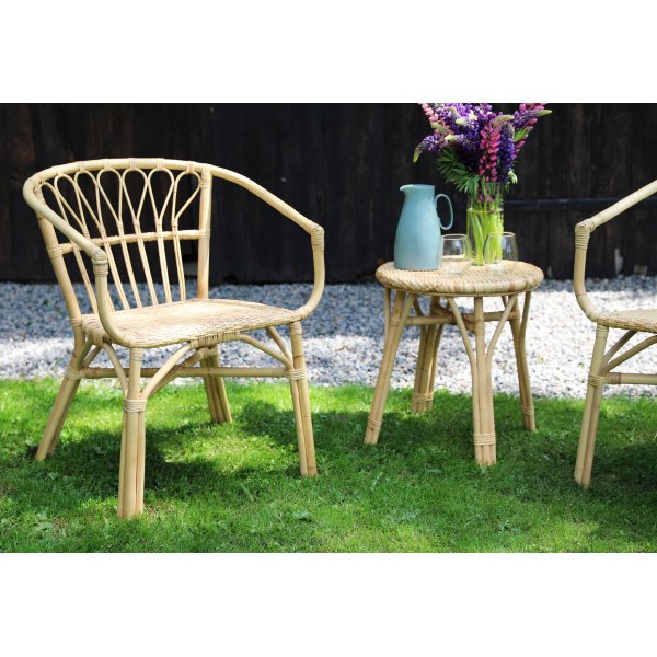 Bali terrass set i rotting - Bord med 2 stolar