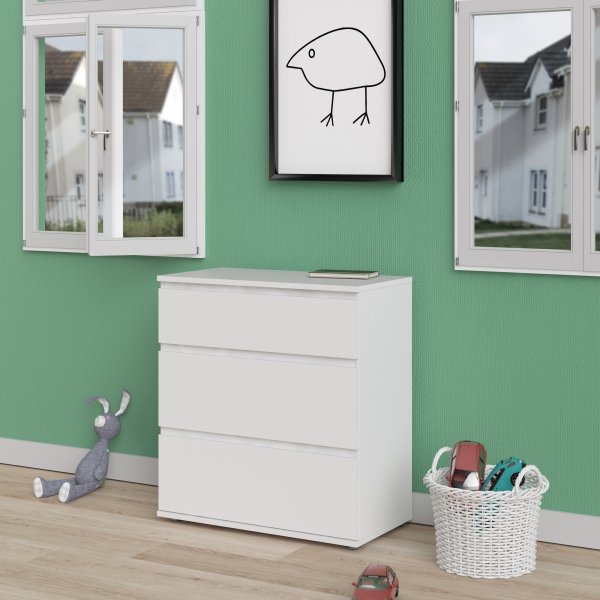 Nova ladekast met 3 lades - Wit Nova ladekast met 3 lades - Wit