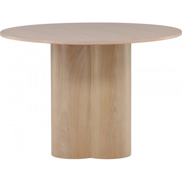 Table à manger ronde 110 cm Blanchi - Olivia Table à manger ronde 110 cm Blanchi - Olivia