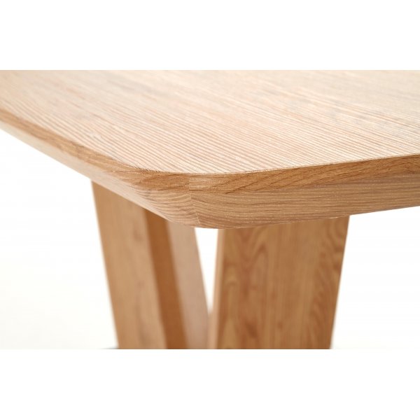 Table  manger ourle 90x160-220cm - Noir/Chne