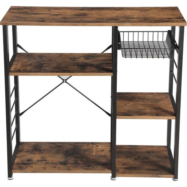 Étagère de cuisine Caspar - Marron/noir Étagère de cuisine Caspar - Marron/noir