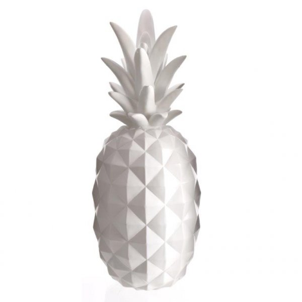 Ananas dekoration stor - Vit