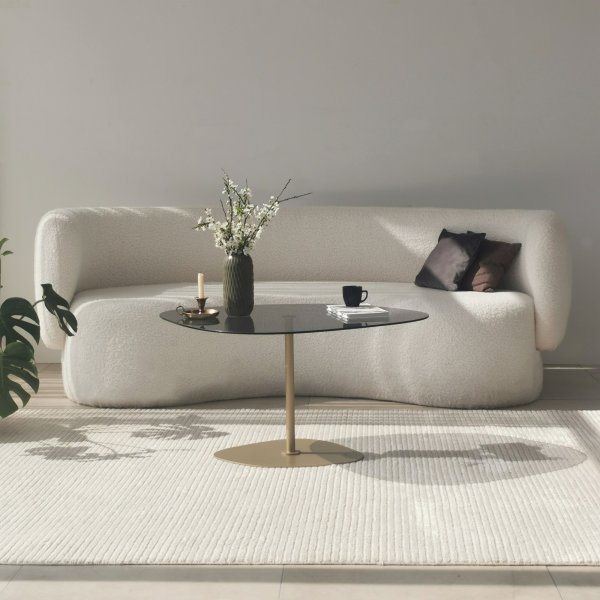 Soho soffbord 85 x 67 cm - Mörkgrå/guld Soho soffbord 85 x 67 cm - Mörkgrå/guld