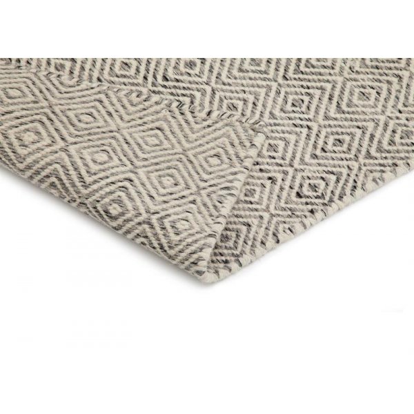 Wollen vloerkleed Toby - Zilver Wollen vloerkleed Toby - Zilver