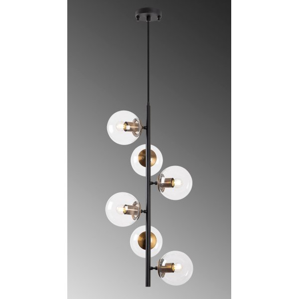 Fasett taklampa 10480 - Svart/antik