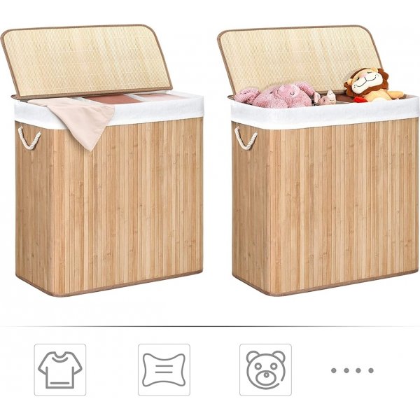 Panier à linge Carolin 150 l - Bambou Panier à linge Carolin 150 l - Bambou