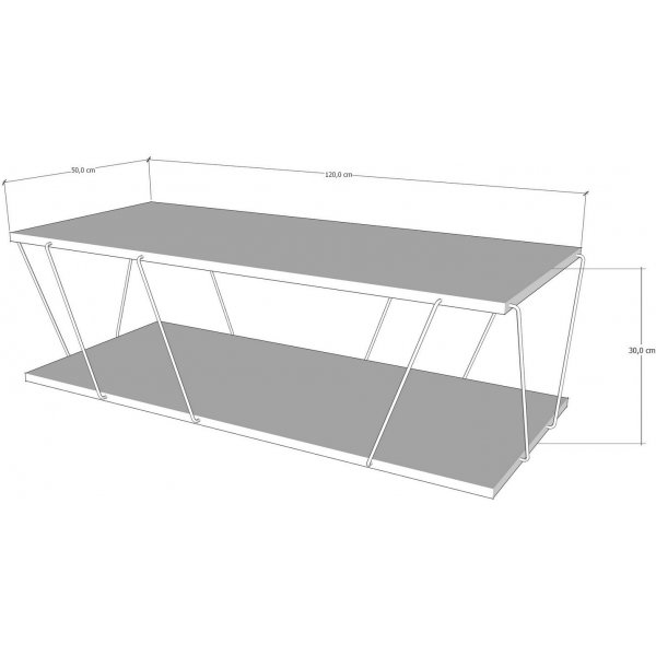 Table basse Labranda - Noir/marbre Table basse Labranda - Noir/marbre