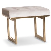 New York knappad fotpall 55 cm - Beige/Mässing New York knappad fotpall 55 cm - Beige/Mässing
