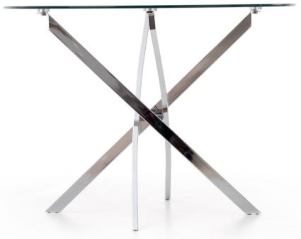 Trend runt glasbord Ø100 cm med kromat underrede + Textilrengöring för möbler Trend runt glasbord Ø100 cm med kromat underrede + Textilrengöring för möbler