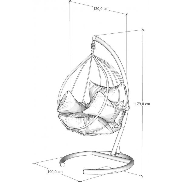 Mavera hängstol - Vit/antracit Mavera hängstol - Vit/antracit